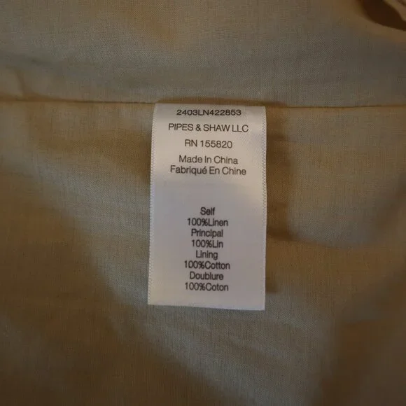 Veronica Beard Hawkin Linen Dress Pebble Khaki Women's Size 8 New Tag $448